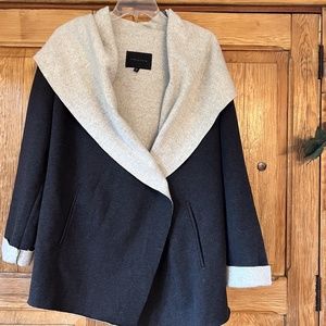 Sanctuary Assymetrical Hooded Shawl Collar Jacket